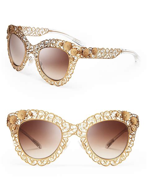 dolce gabbana sonnenbrille damen gold|Women's sunglasses: cat eye, floral, square .